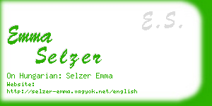 emma selzer business card